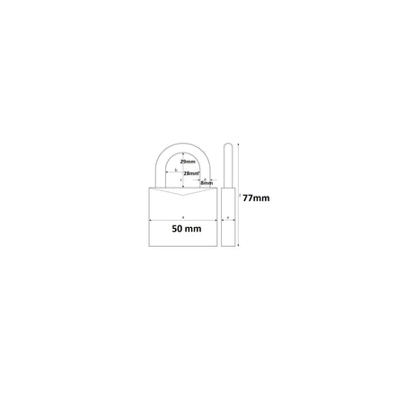 Abus messing hængelås 65 50 mm guld - 7 cm