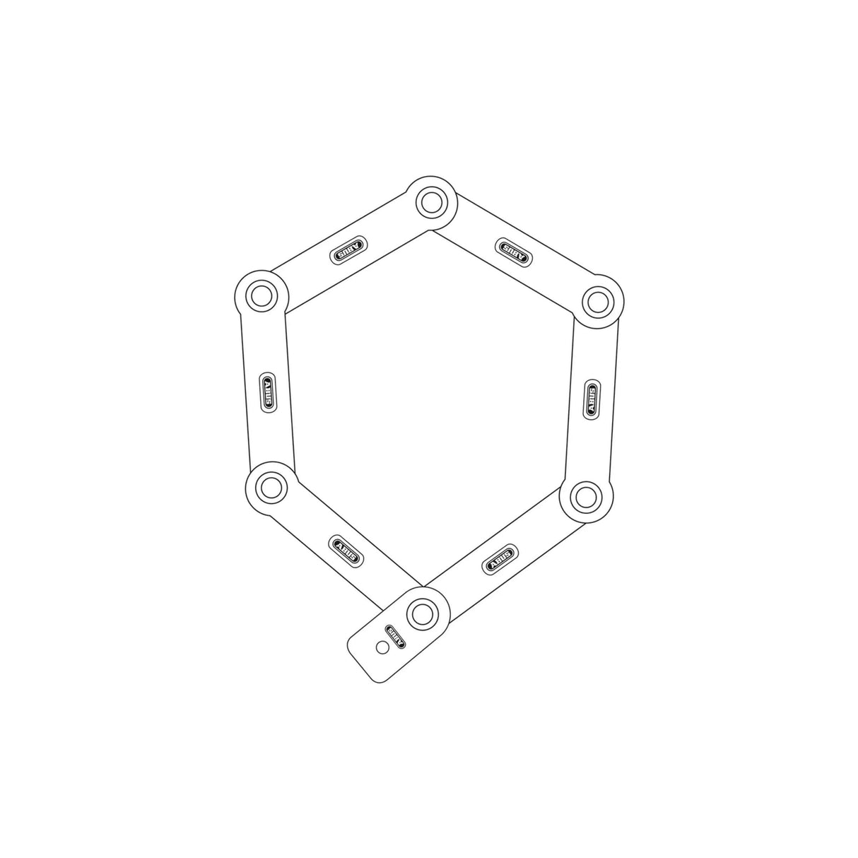 Abus Bordo Ugrip 5700 Red 80 cm Fietslot