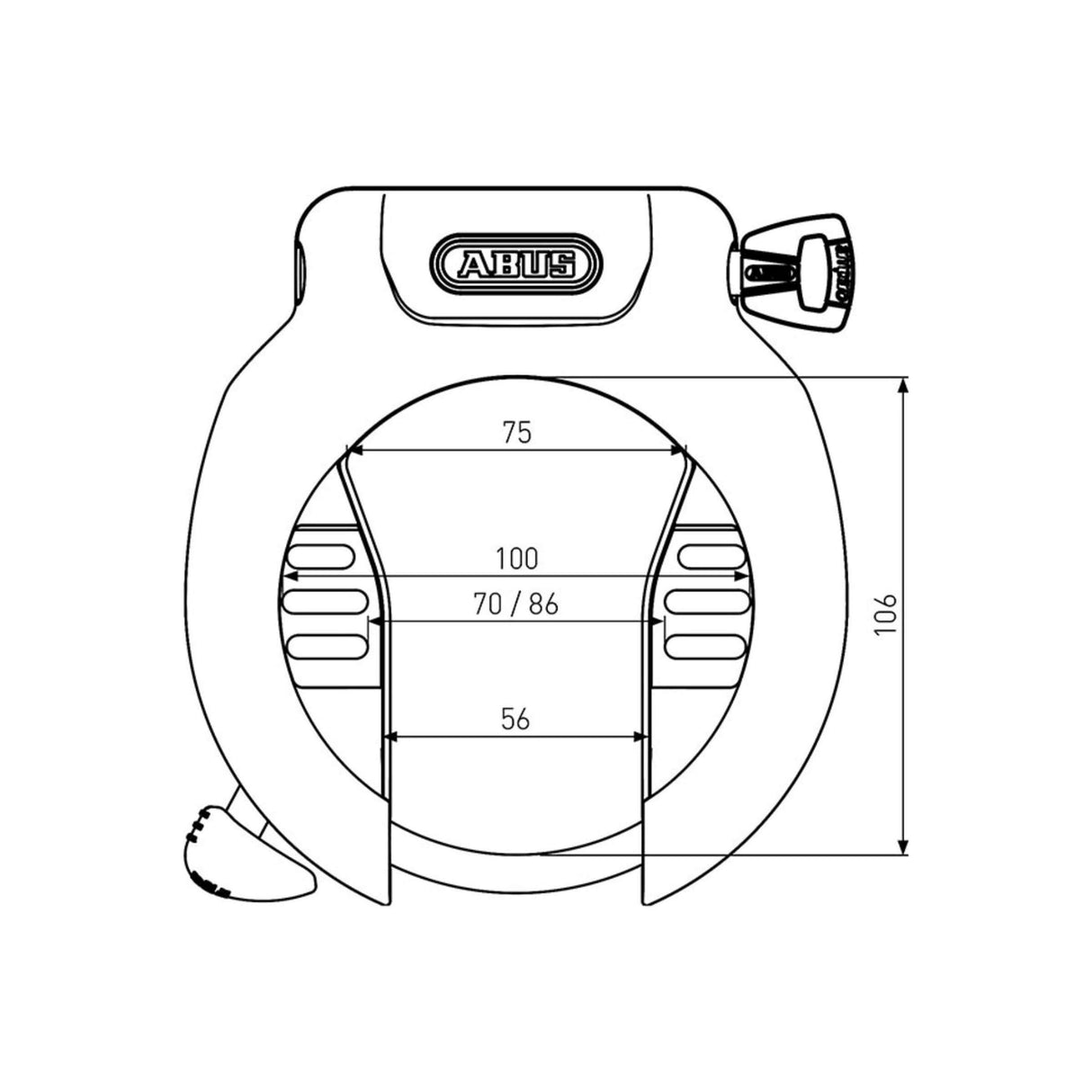 Abus bb0305a 4750s r pro rammelås