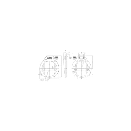 Abus bb0901a 52lh r rammelås