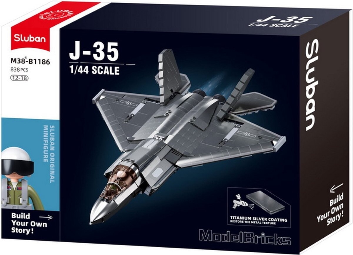 Sluban j-35s stealth fly metalbelægning version (m38-b1186)