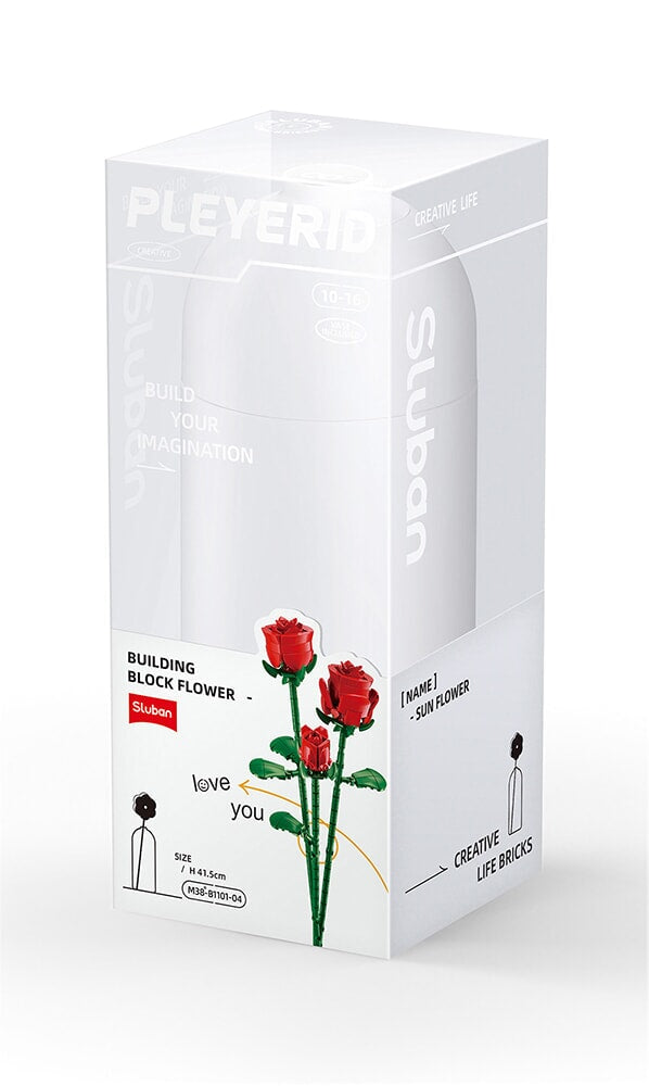 Sluban rød rose (m38-b1101-04)