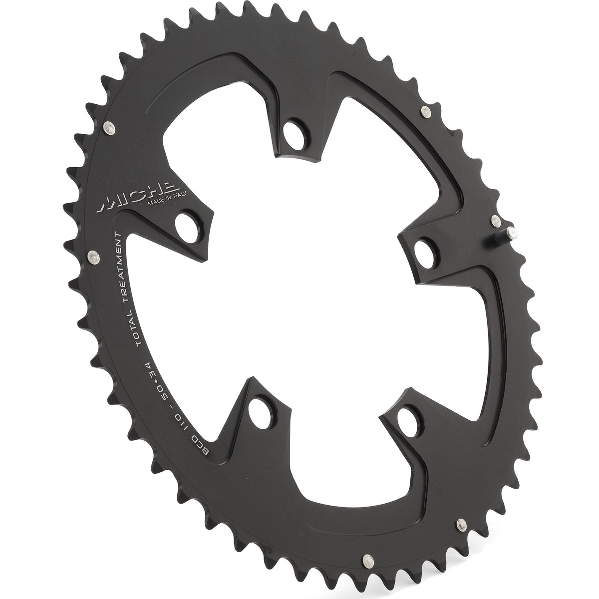 Miche Chaining Leaf 50t Team 10s 5 Arms Black (Crank Set)
