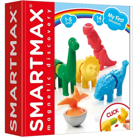 Smartmax mine første dinosaurer - magnetiske dinosaurer - 14-delt byggesæt med bløde elementer - pædagogisk legetøj til småbørn - fra 1 år