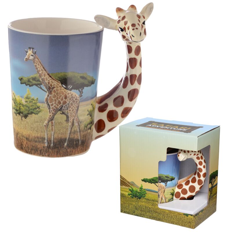 Keramisk krus med girafformet håndtag