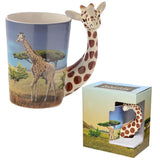 Keramisk krus med girafformet håndtag