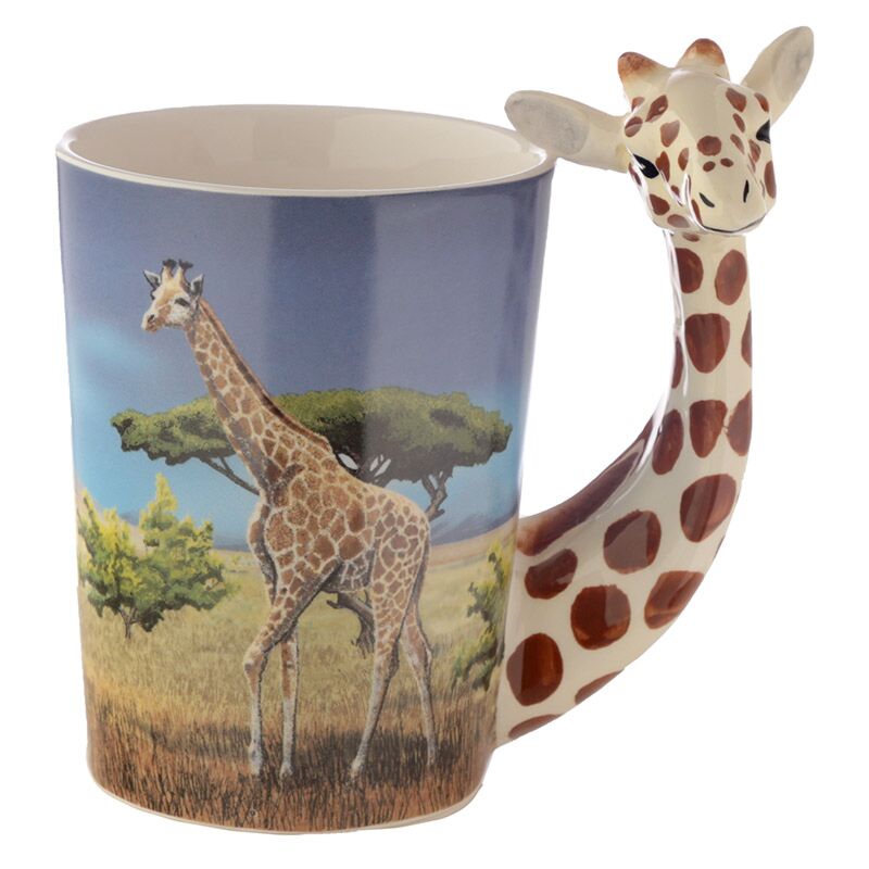 Keramisk krus med girafformet håndtag