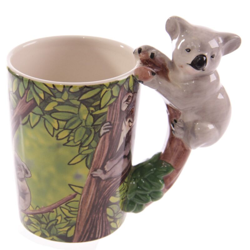 Hvid koala - formet keramisk krus