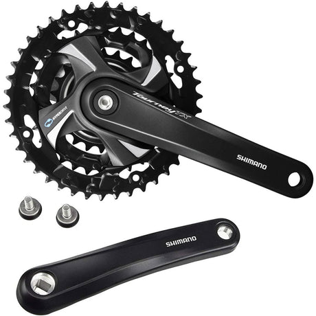 Shimano kranksæt tourney 7 8v 28 38 48t 175mm sort oem
