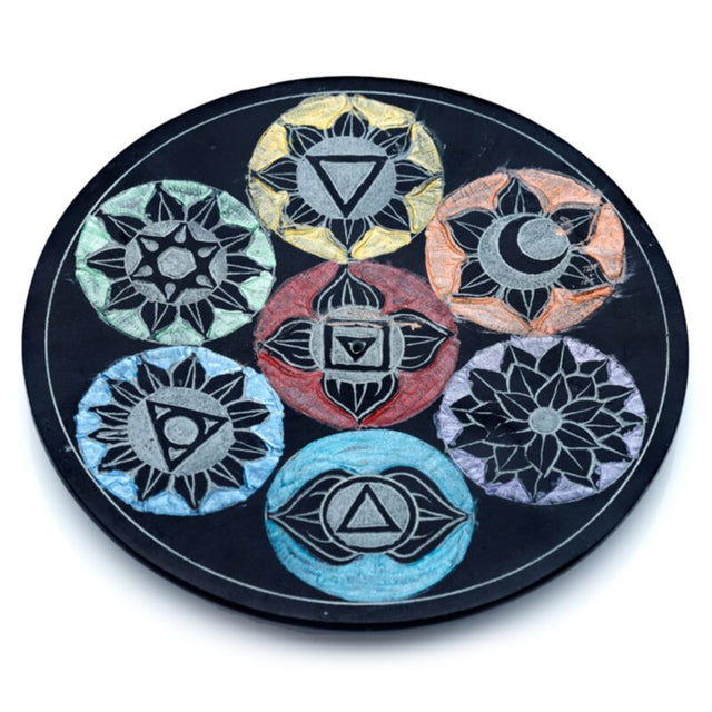 Fedtsten chakra røgelse holder
