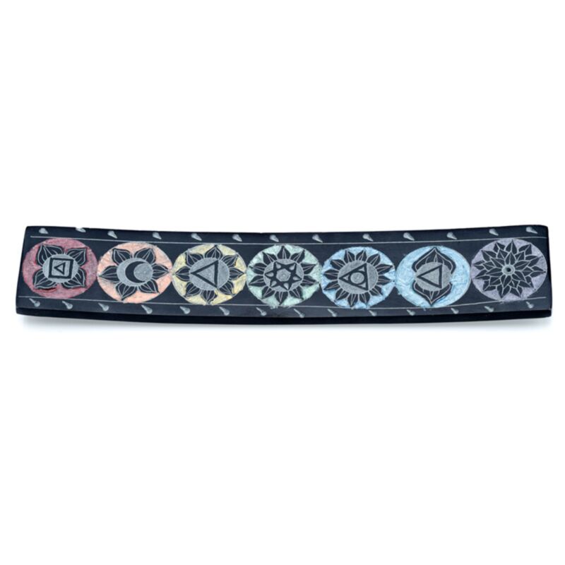 Fedtsten chakra røgelse holder