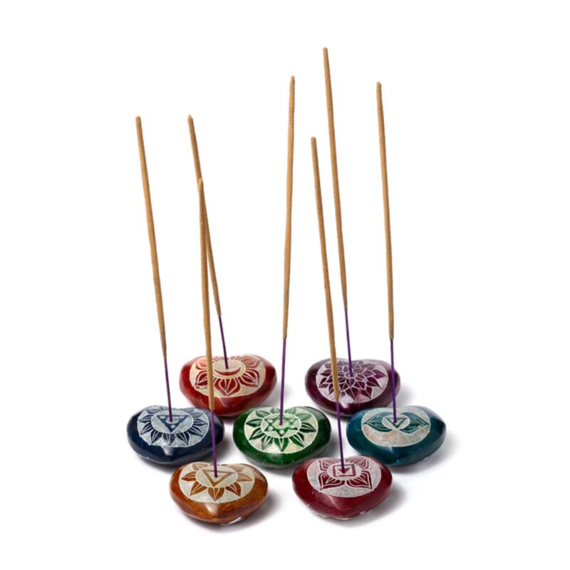 Fedtsten chakra hjerte røgelsespinde holder