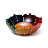Fedtsten chakra lotus røgelse holder skål