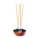 Fedtsten chakra lotus røgelse holder skål