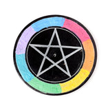Fedtsten chakra pentagram stjerne røgelsesholder skål