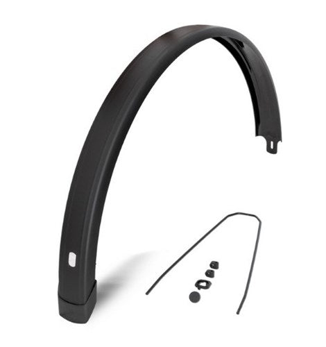 Eurofender stænkskærm bagtil tempo firkantet 28 tommer 58mm - sort