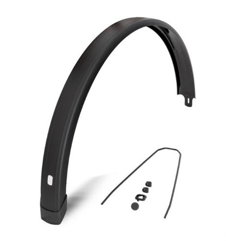 Eurofender bagskærm 28 tommer 72 mm flad mat sort tempo squa