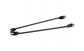 Fenderstang 28 x 1,5 tommer 6 mm stålmatte sort