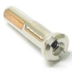 Sapim eger nippel 14 polyax 16mm sølv messing (100 stk)