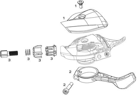 Sram tommelfingerjustering x01 dh trigger x01 dh 7sp sort