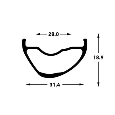 Stan's stan's arch mk4 fælg - 27,5'' - 28h - sort grå