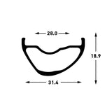 Stan's stan's arch mk4 fælg - 29'' - 32h - sort grå