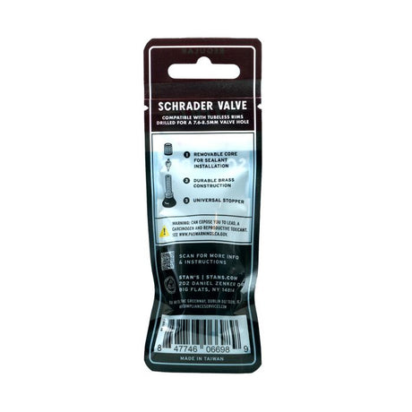 Stan's valve stem (pair) - universal, schrader, 10mm base - 32mm