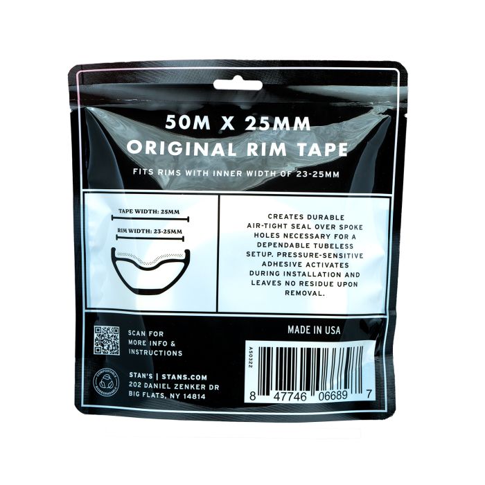 Stans fælgtape (50m) - 25mm