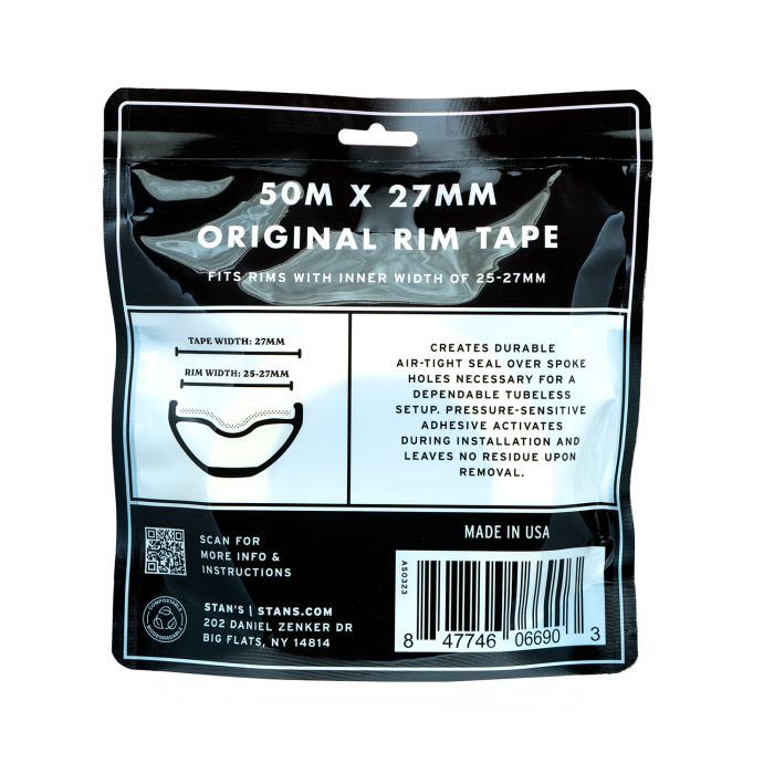 Stans fælgtape (50m) - 27mm