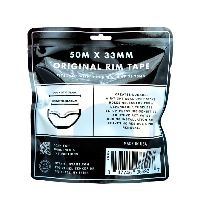 Stans fælgtape (50m) - 33mm
