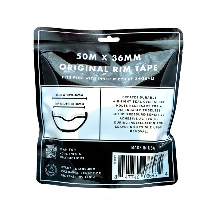 Stans fælgtape (50m) - 36mm
