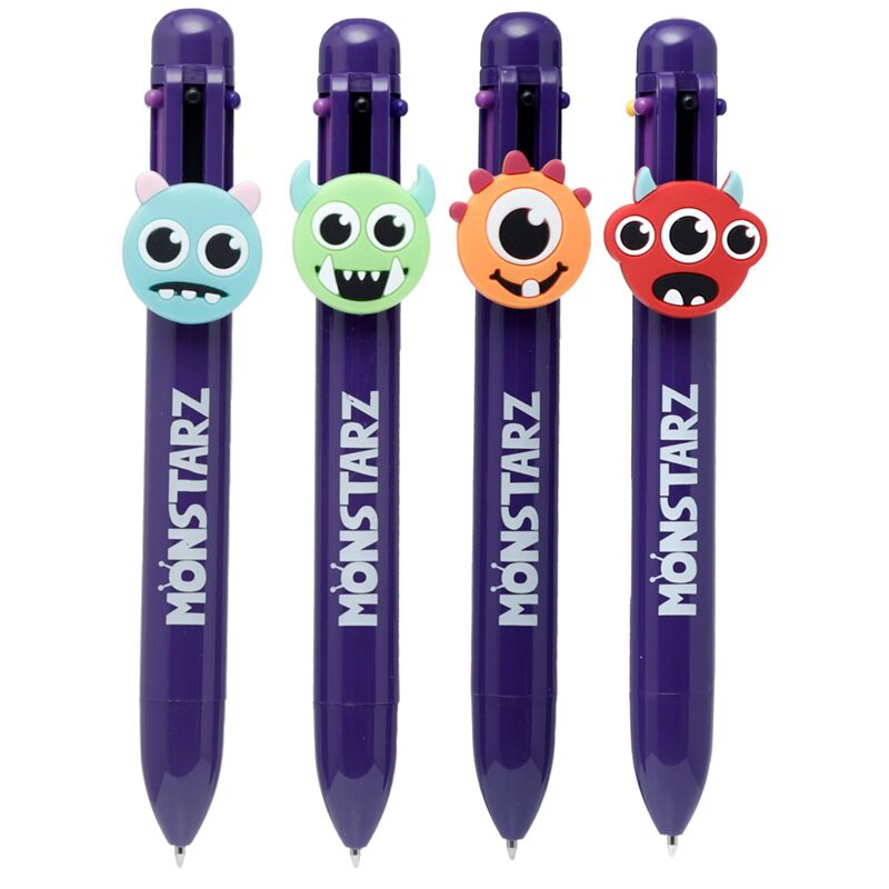 Monstarz monster flerfarvet pen (6 farver)