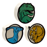 Sæt med 3 dinosaur viskelædere