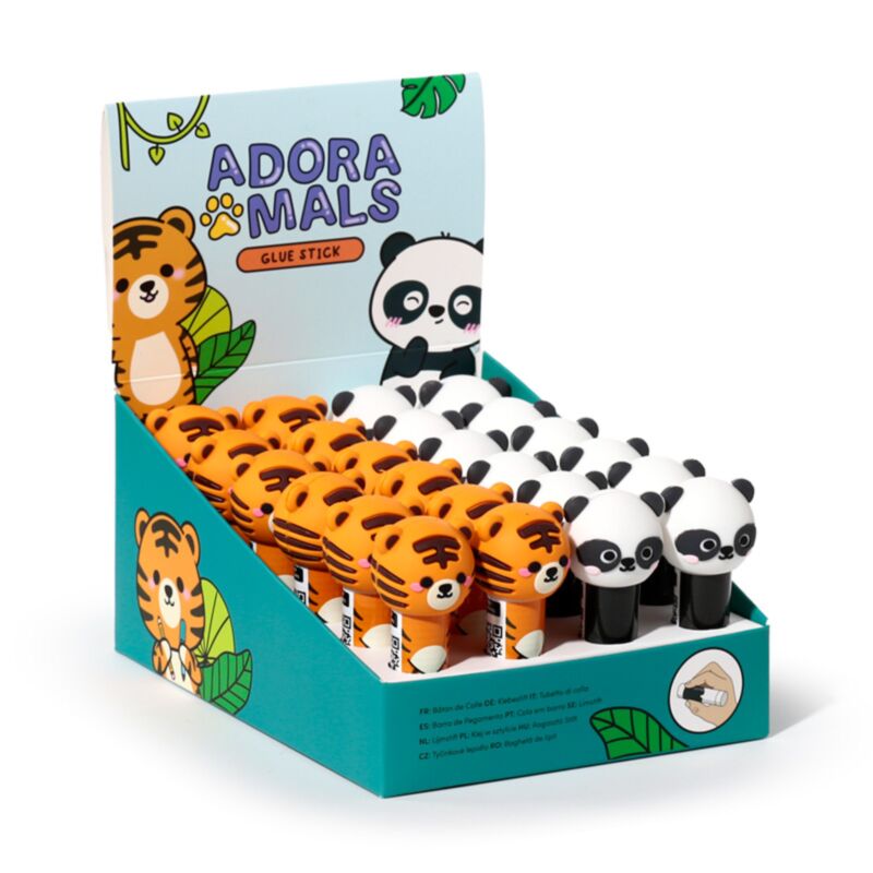 Adoramals vilde dyr tiger panda limstift