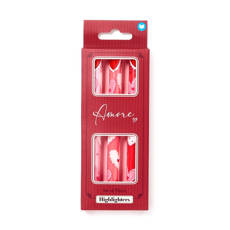Amore heart pop top highlighter sæt med 3