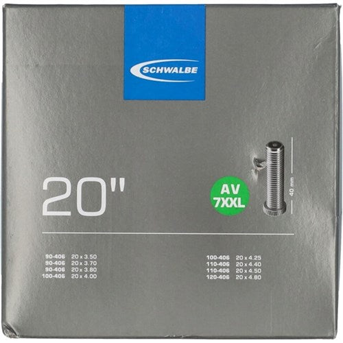 Schwalbe Inner Tube AV7XXL 20 tommer 20x4,00 (100-406) AV 40mm (Fatbike)