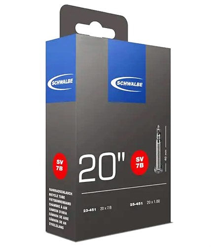 Schwalbe Inner Tube FV SV7B 20 Smal 23 25-451 (ekstra lys)