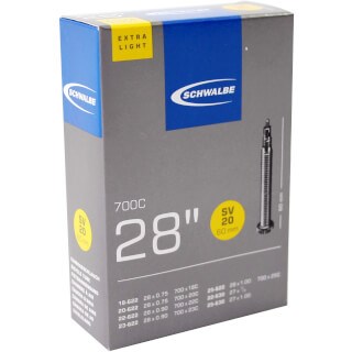 Schwalbe Inner Tube SV20 60mm 28 tommer løb 18 25-622 Ekstra lys 65gr