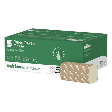 Sation blacksatino greengrow håndklæde 2-lags (3750 styk)