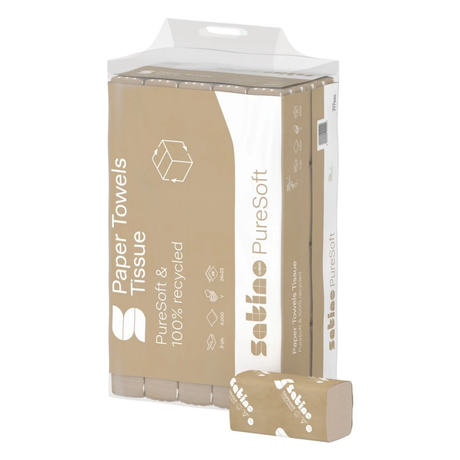 Satino puresoft håndklædepapir v-fold 24x23 cm (4000 stk.)