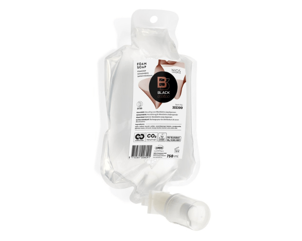 Satino sort niqs skumsæbe lugtfri (6x750ml)