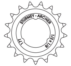 Sturmey-archer Europa n.v. SA tandhjul 1 8 ekstra dybt 17t