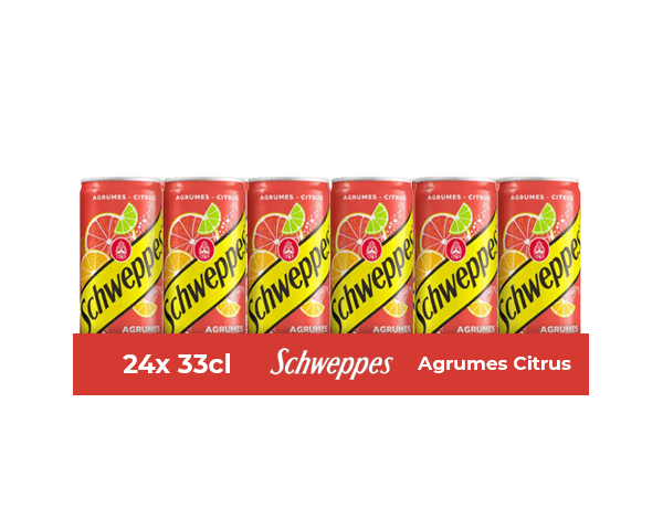 Schweppes agrumes dåse 33cl (4x 6-pak)
