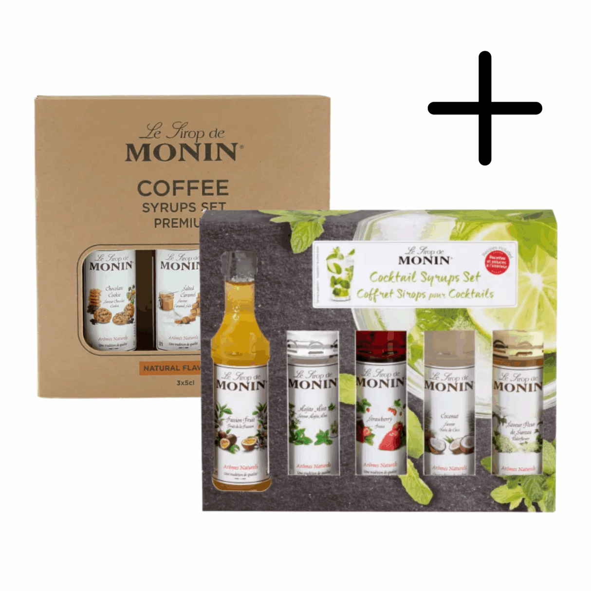 Monin sirup cocktailsæt + gavesæt (3x 5cl)