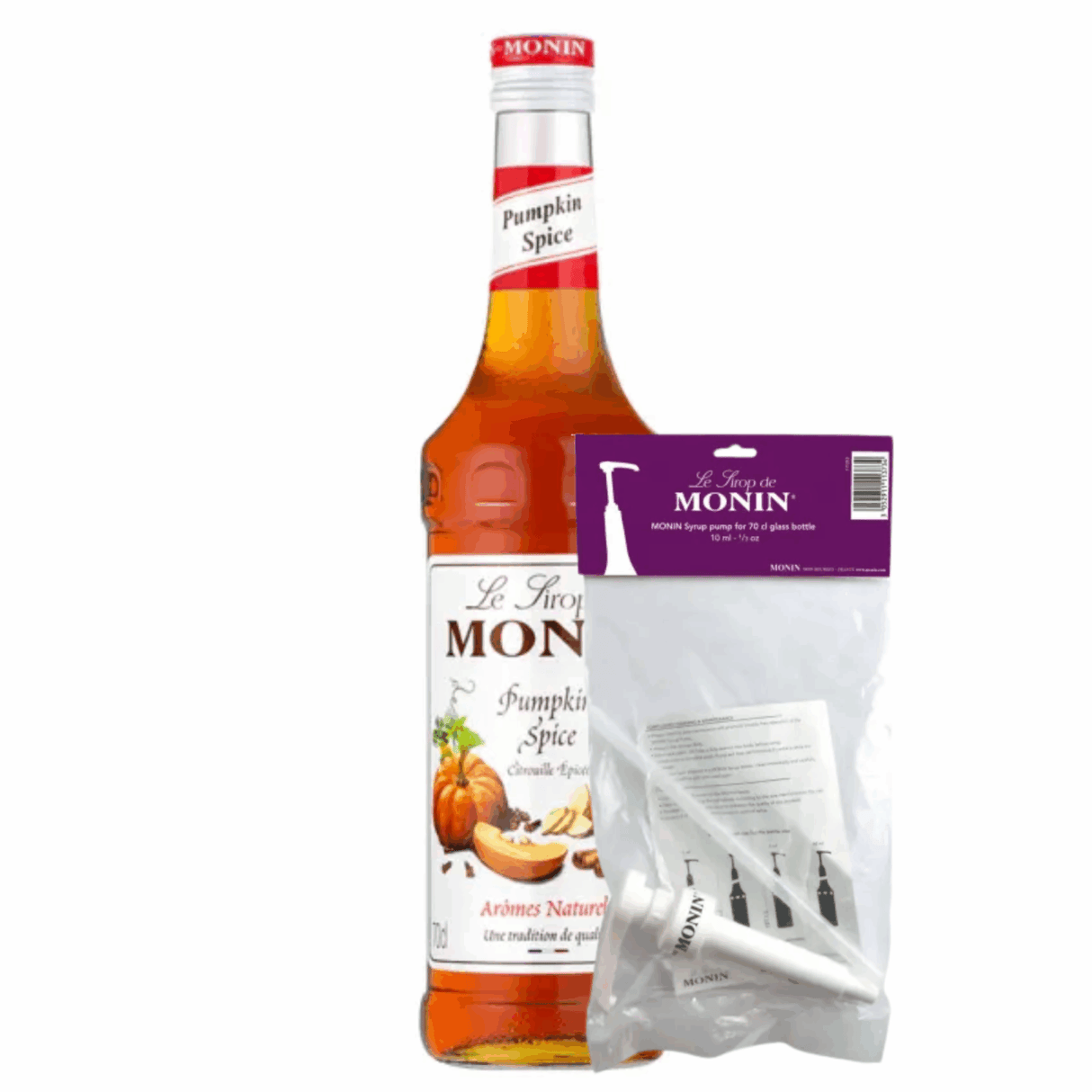 Monin sirup græskar krydderi (70 cl) + sirup pumpe (10 ml)