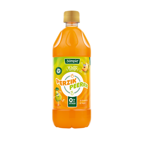 Slimpie perzik peer kids siroop suikervrij (6x 580 ml)
