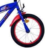 Sonic Prime Children's Bicycle - Drenge - 16 tommer - Blå rød - To håndbremser