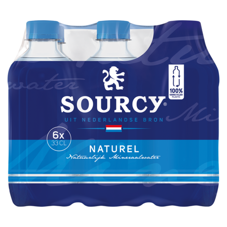 Sourcy blåt mineralvand naturligt (6x33cl)