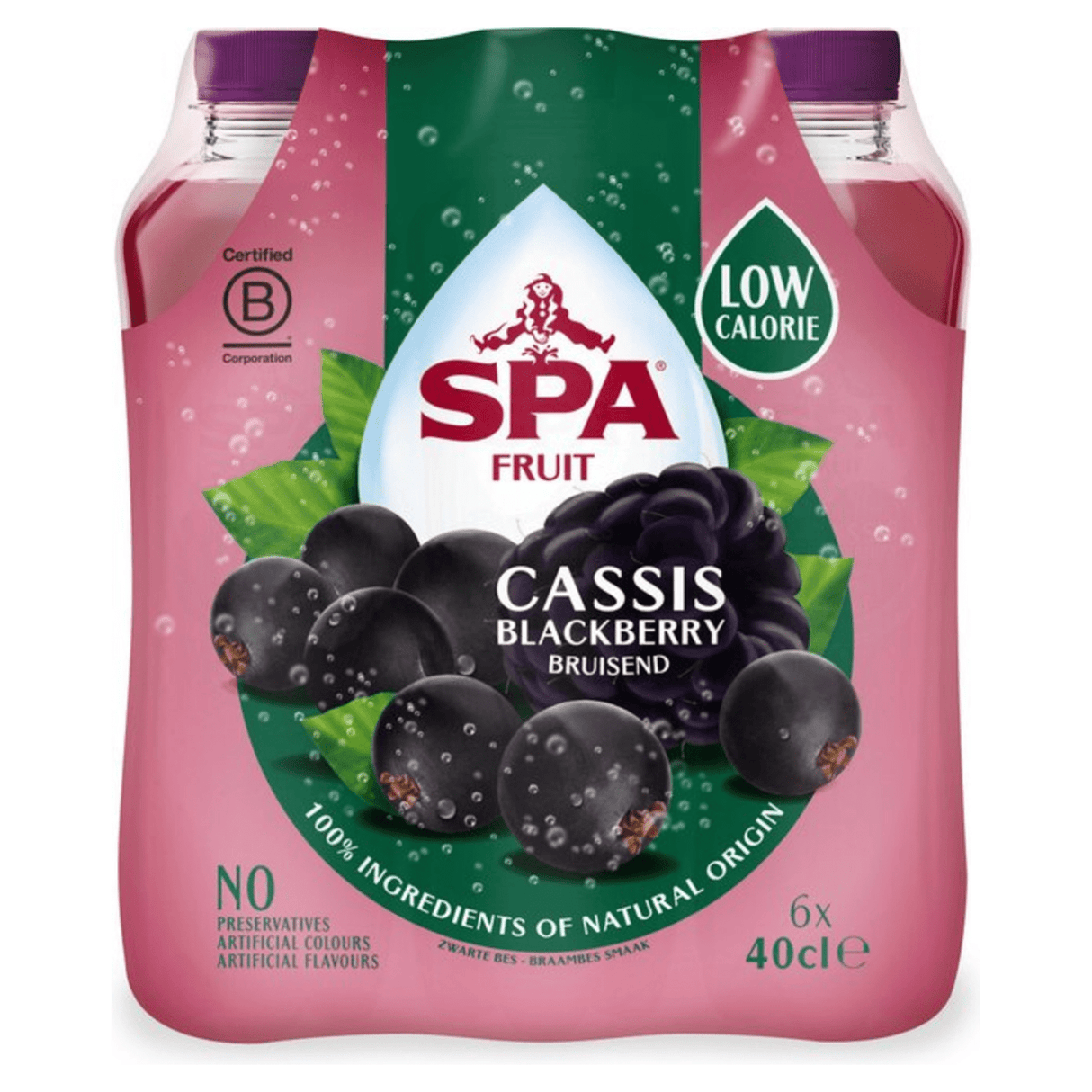 Spa frugt cassis brombær kæledyr (6x400 ml)