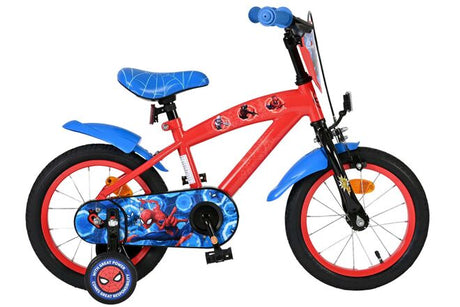 Spiderman marvel spider-man børnecykel - drenge - 14 tommer - rød blå